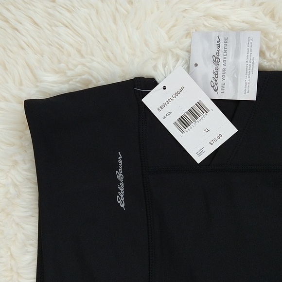 💎Eddie Bauer Cropped Athletic Black Pants XL 💎 - Picture 4 of 11